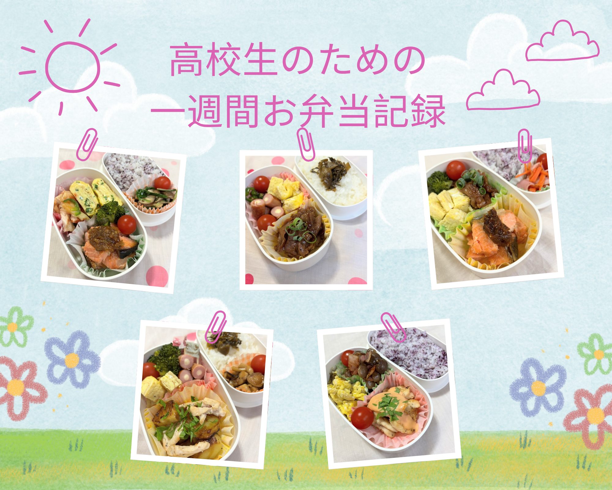 【冷凍食品なし】朝ラク＆高たんぱくで栄養満点！高校生のための一週間お弁当記録